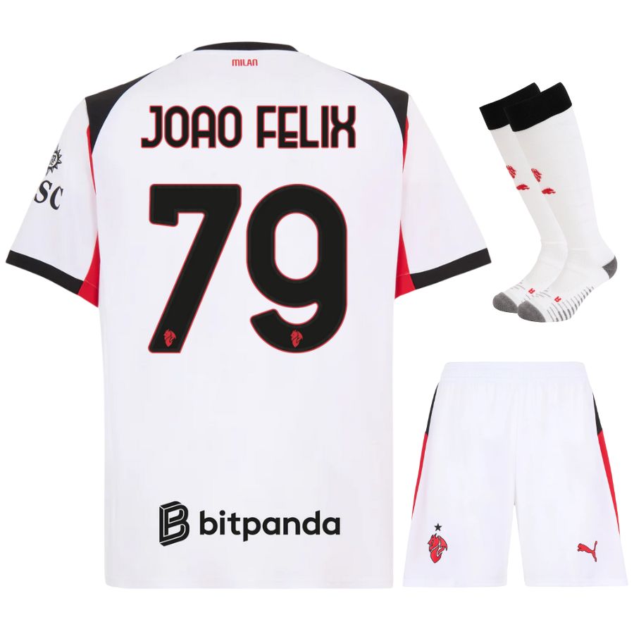 Maillot Kit Enfant Milan AC Exterieur 2025 2026 Joao FÃ©lix
