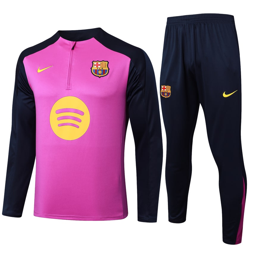 Survetement Barca Training 2025 2026 Rose Clair