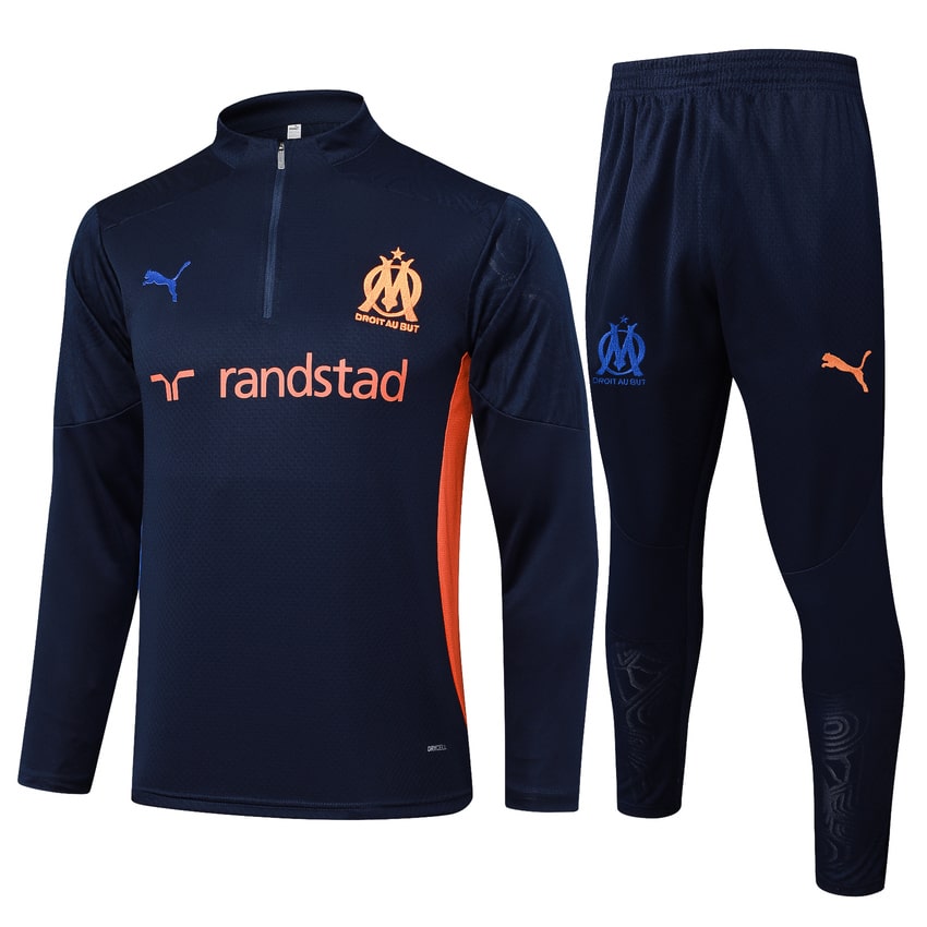 Survetement OM Training 2024 2025 Bleu FoncÃ©