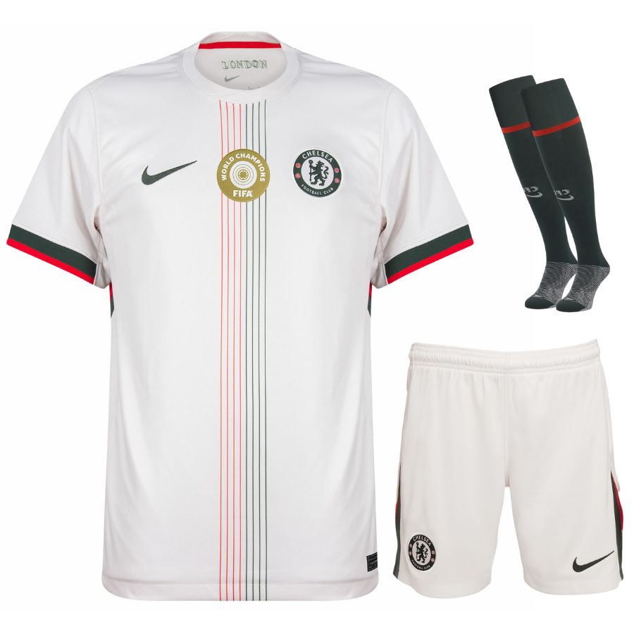 Maillot Kit Enfant Chelsea Exterieur 2025 2026 Champions duÂ MondeÂ Fifa