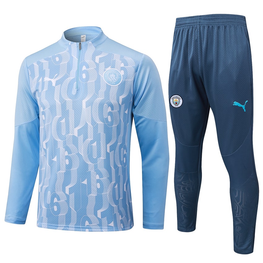 Survetement Manchester City Training 2024 2025 Bleu Ciel