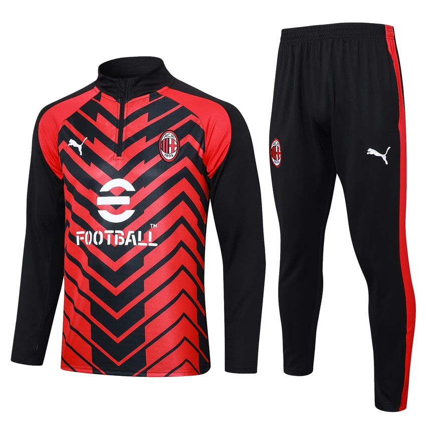 Survetement Milan AC Training 2023 2024 Rouge Noir